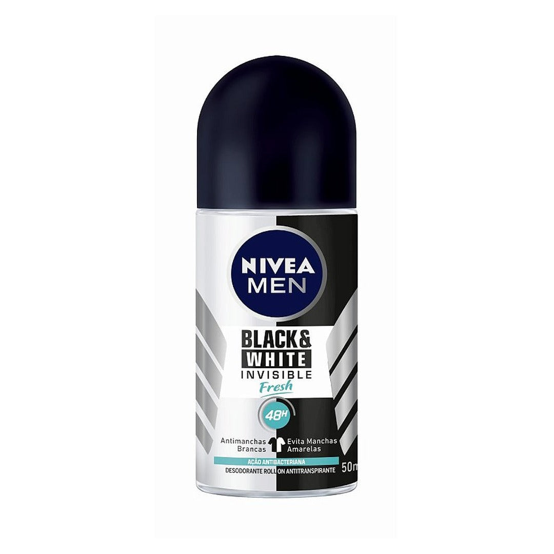 Desodorante Roll-on Nivea Men Invisible Black & White Fresh 1