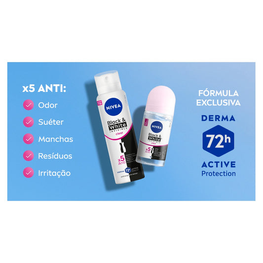 Desodorante Roll-On Feminino Nivea Black & White 1