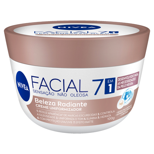 CREME UNIFORMIZADOR FACIAL NIVEA BELEZA RADIANTE POTE 100G