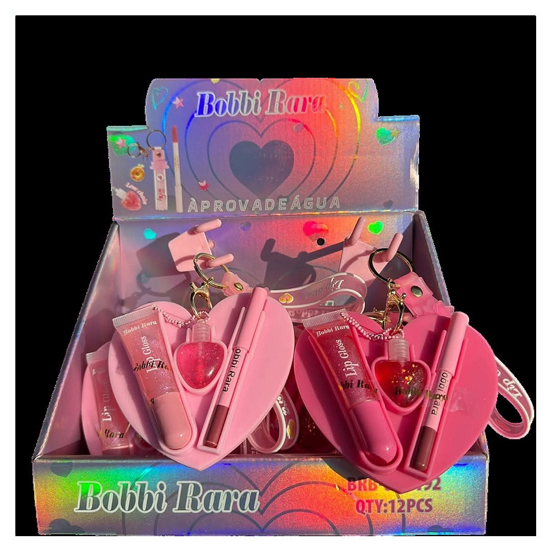 Kit Coracao com Chaveiro - Glosses + Contorno Labial 1