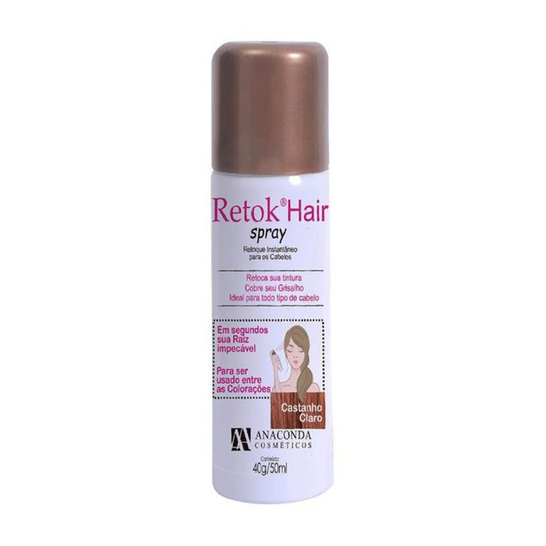 Retok Hair Spray Castanho Claro 1
