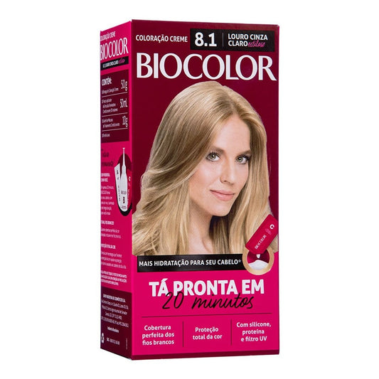 Tintura Biocolor 8.1 Louro Acinzentado Estiloso Mini 1