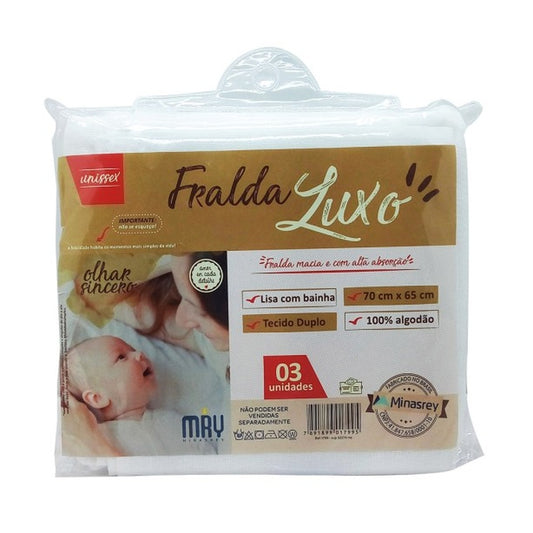 Fralda De Pano Minasrey Com Bainha Luxo 1