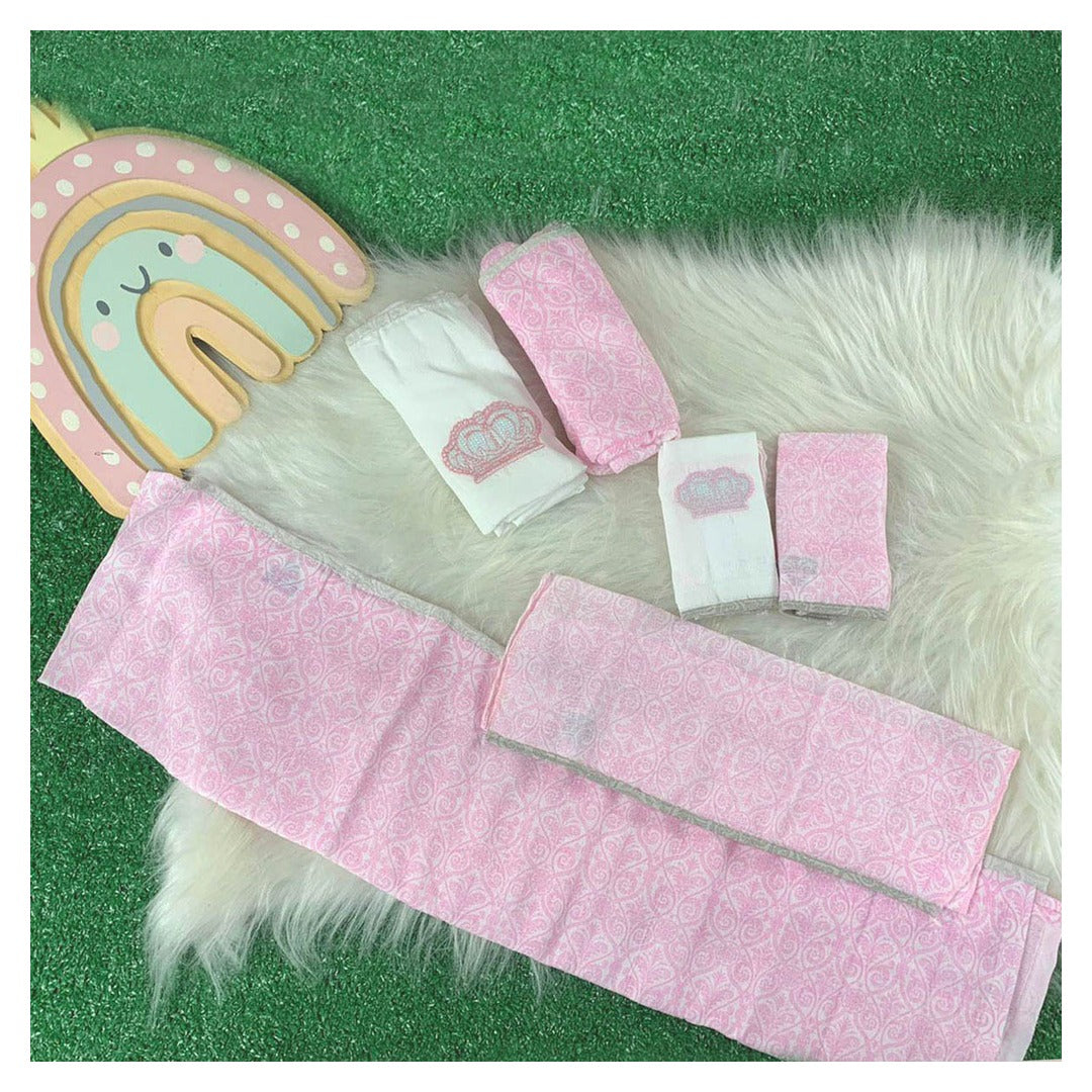 Kit Bebe Pano de Boca com Kit Fralda Reininho Menina 1