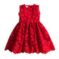 Vestido Infantil Vermelho Florido 1