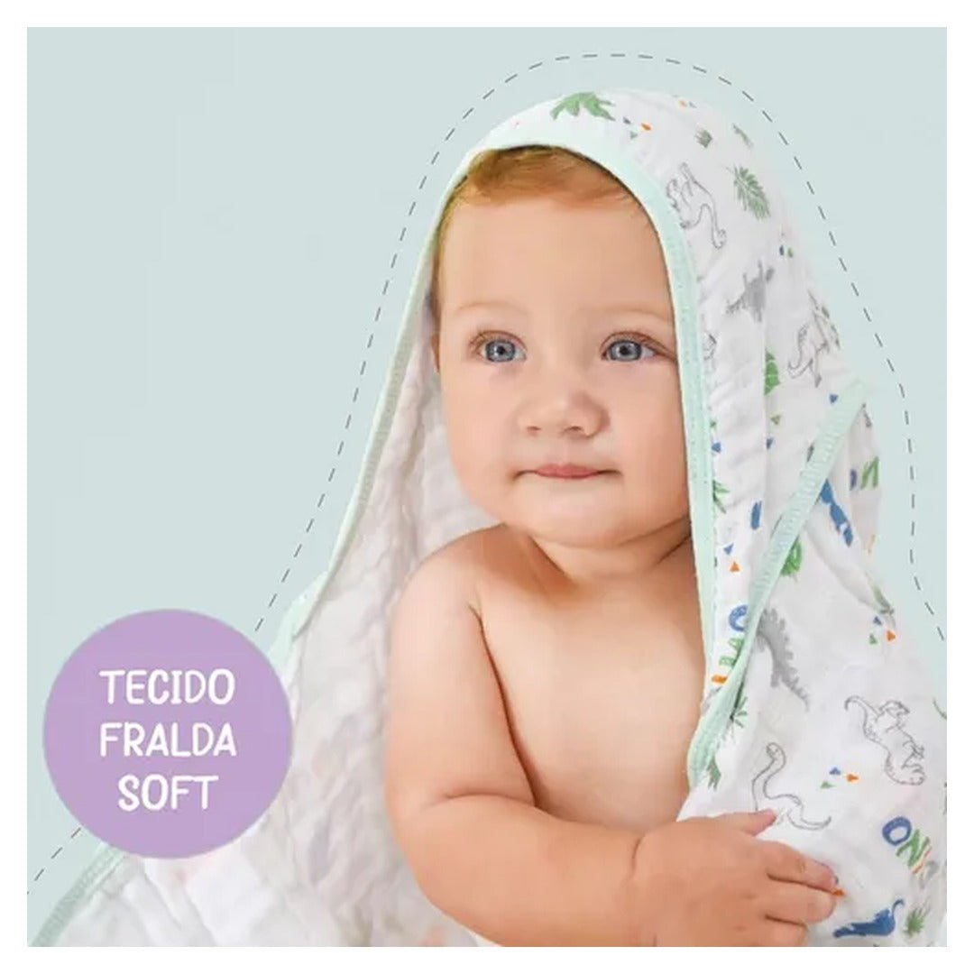 Toalha Banho Infantil Bebe Soft Capuz 1