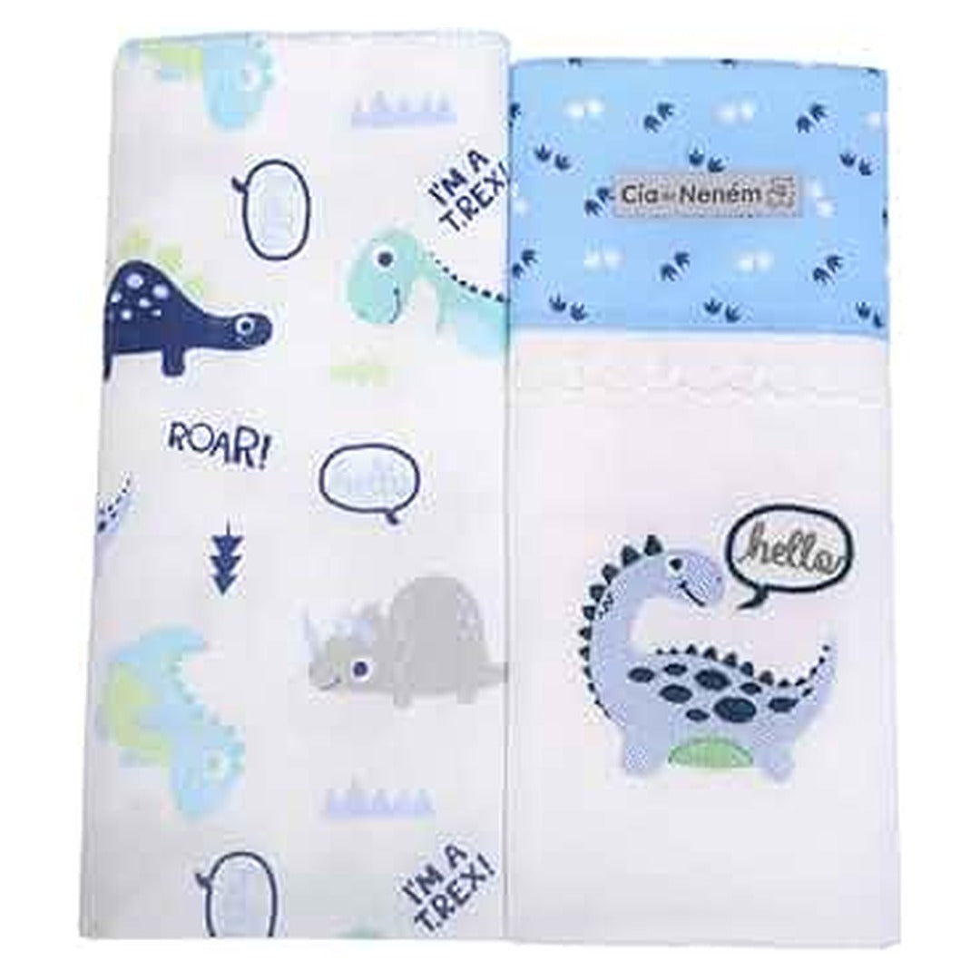 Cueiro Flanelado Manta Bebe Bordado 1