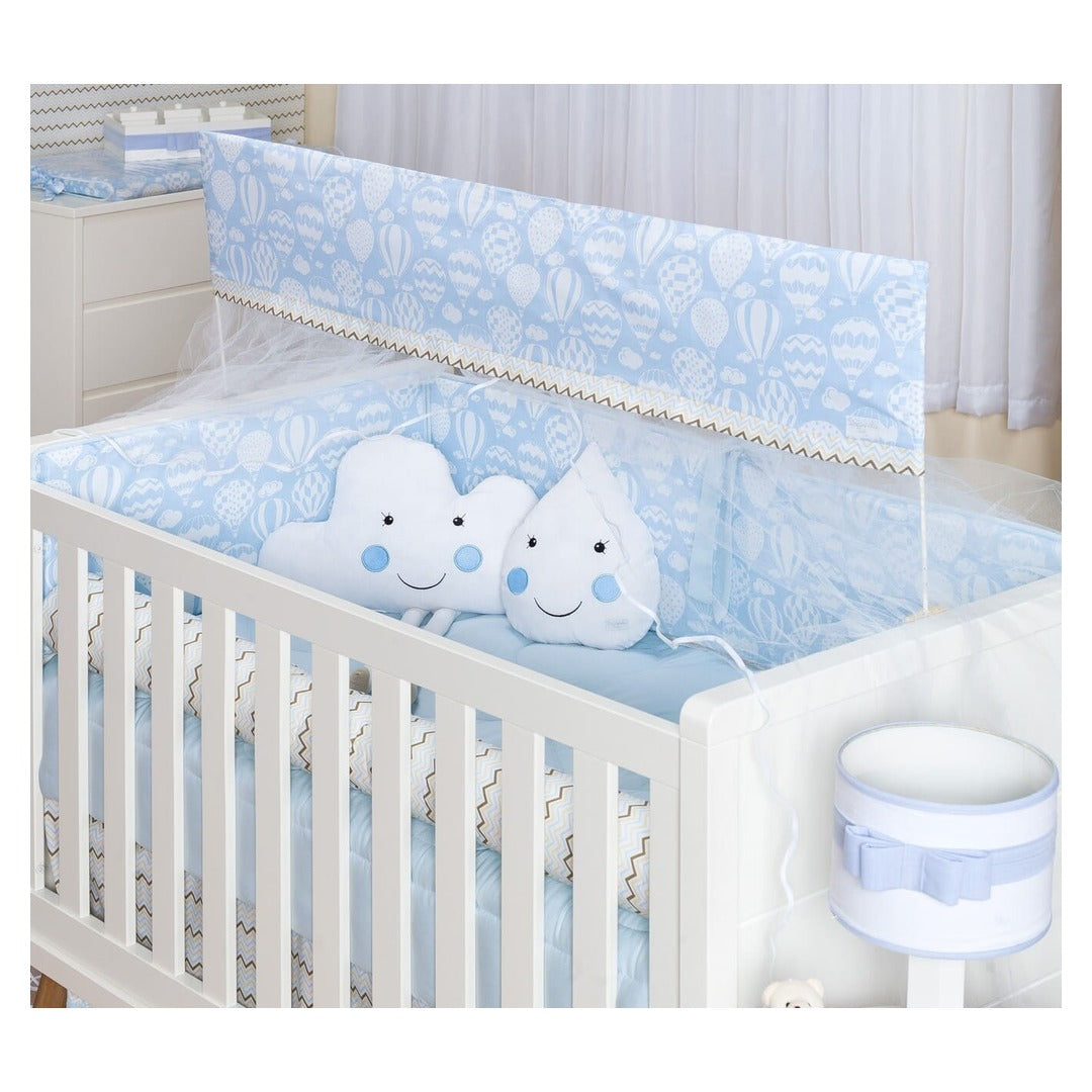 Kit Berco Americano Bebe Balao Azul 1