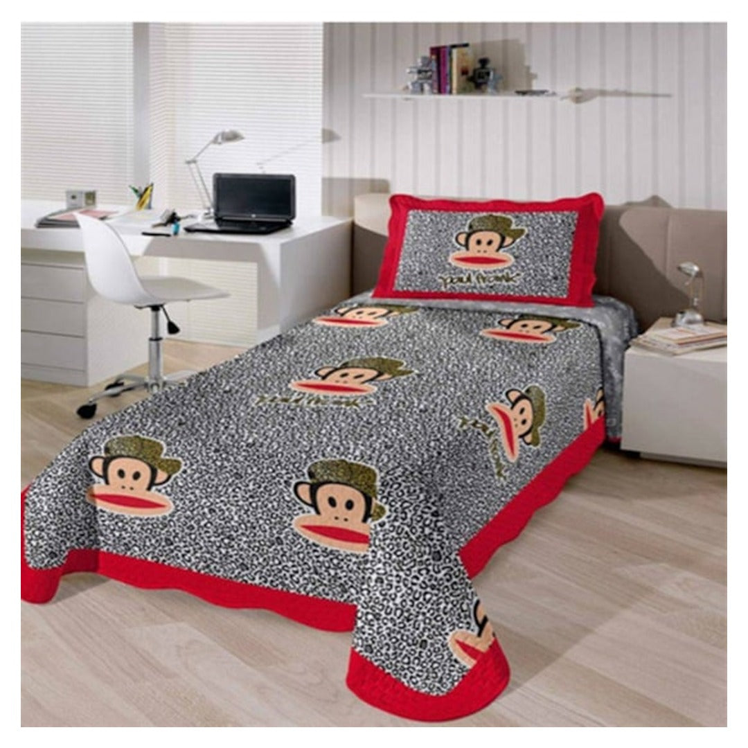 Kit Edredom Solteiro Paul Frank Matelasse 1