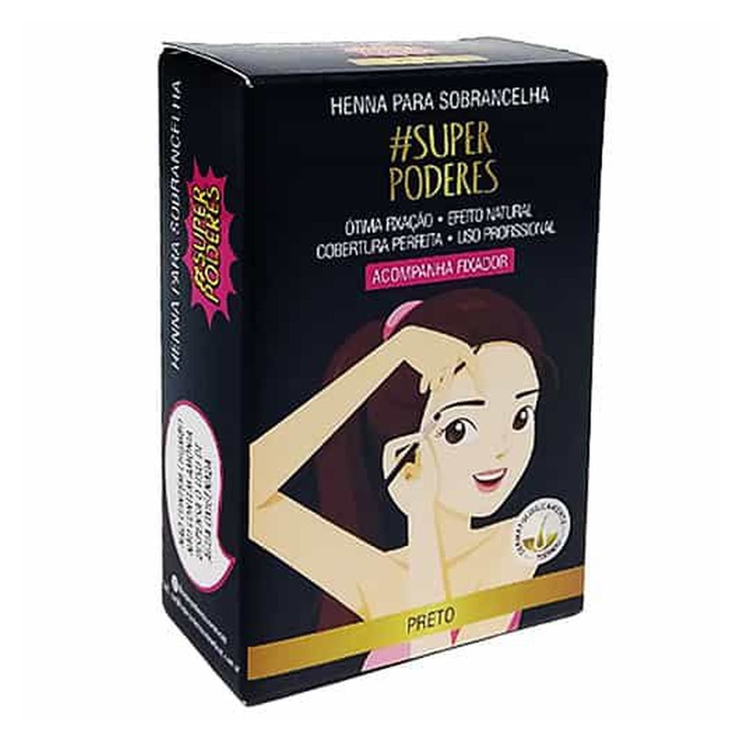Henna para Sobrancelha Preto Super Poderes 1