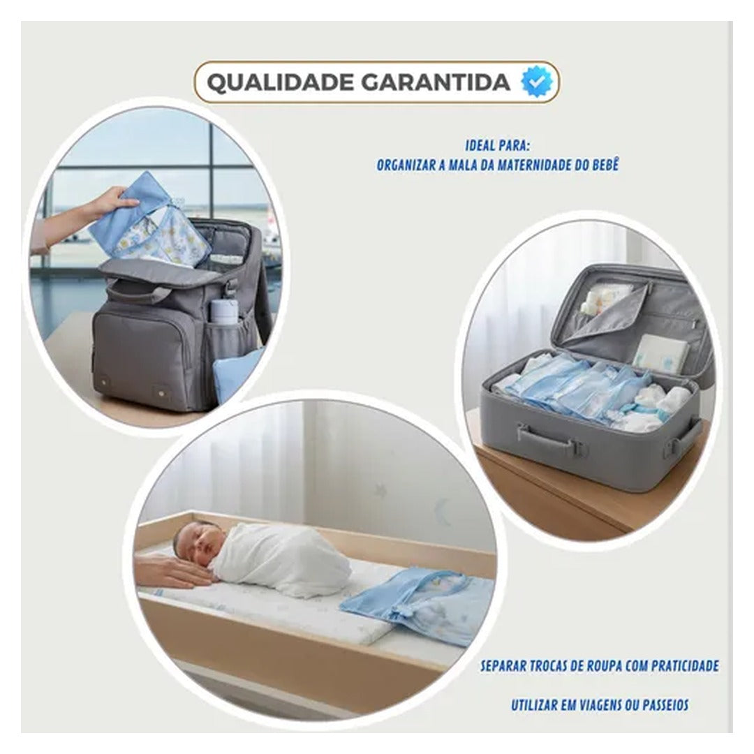Organizador com 3 Malas para Maternidade 1