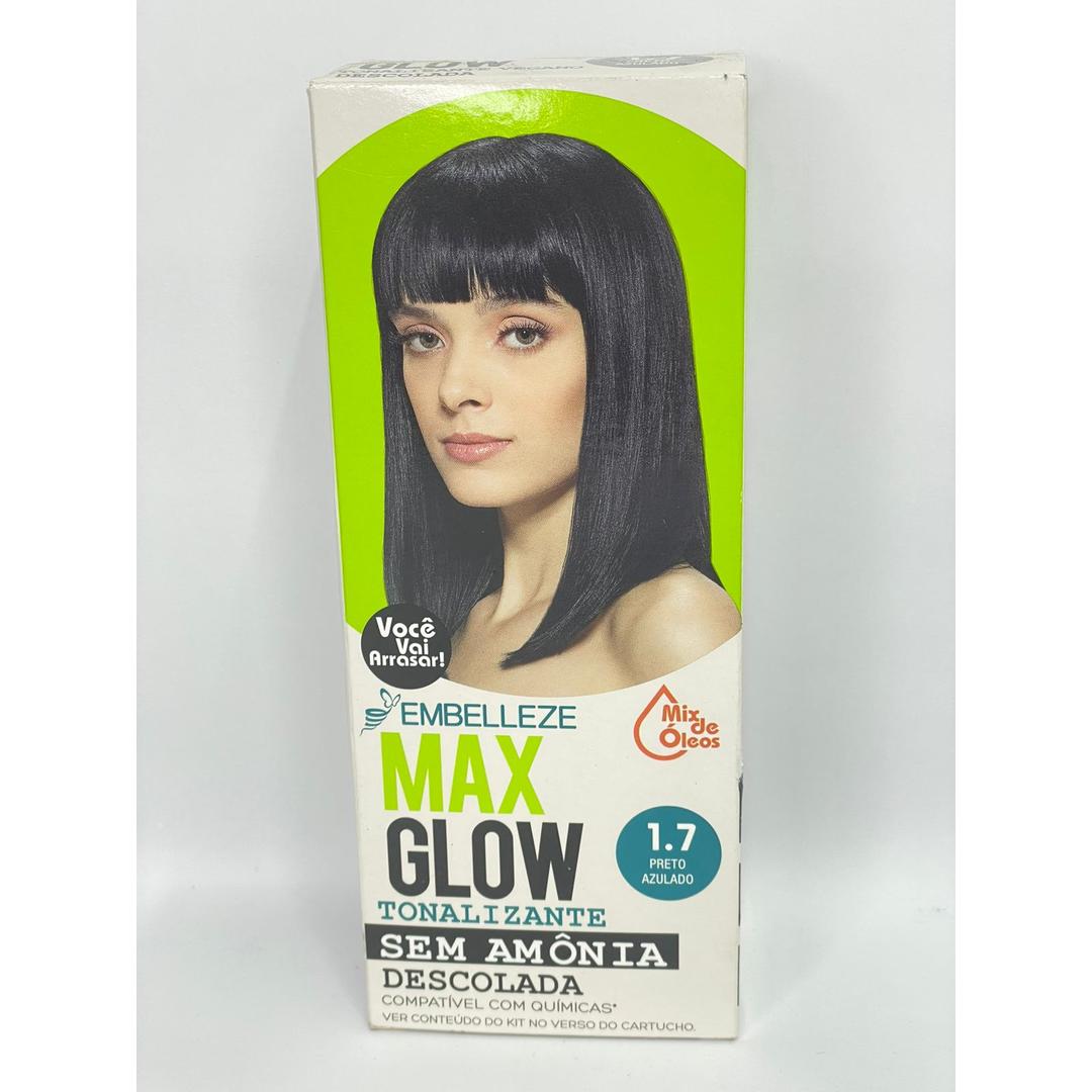 Tonalizante Vegano Maxglow Individual Descolada Preto Azulado 1.7