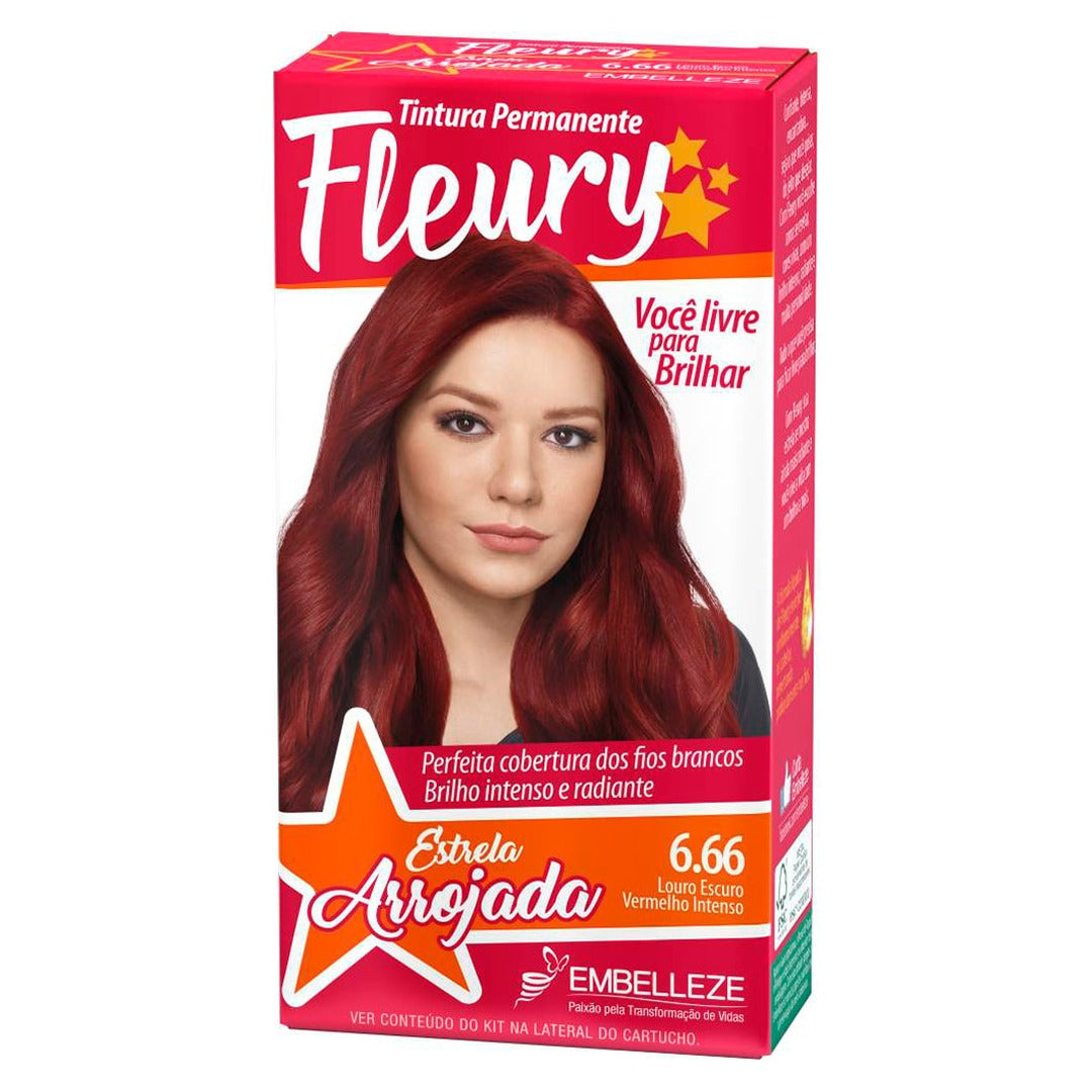 Tintura Fleury Louro Escuro Vermelho Intenso 1