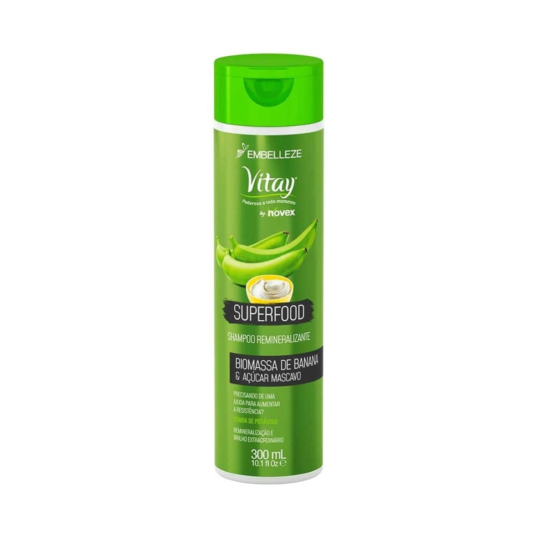 Shampoo Superfood Biomassa de Banana e Acucar Mascavo 1