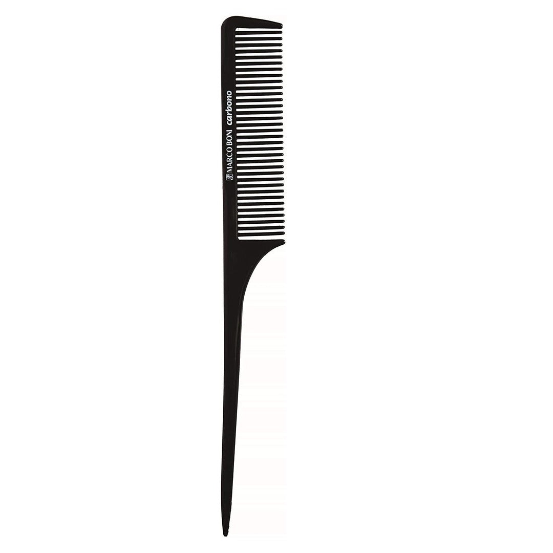 Pente Carbono Com Cabo Pontiagudo Dentes Largos 1
