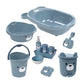Bacia Plastica Baby Urso Azul 1