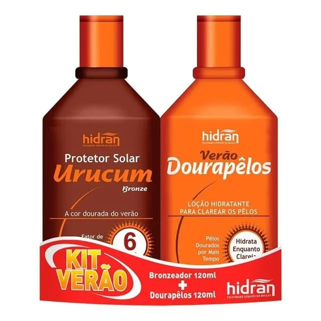 Hidran Kit Protetor Solar Urucum e Dourapelos 120ml