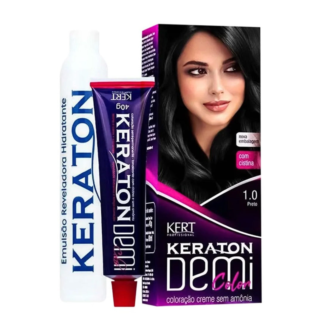 Coloracao Creme Sem Amonia Keraton Demi Color 1