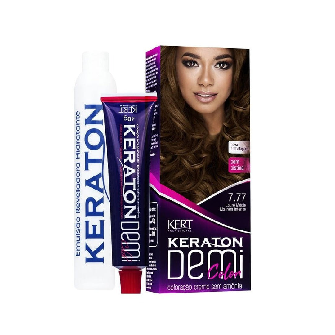 Tonalizante Keraton Demi Color Louro Medio Marrom Intenso 1