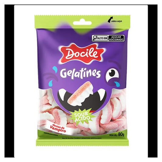 Bala de Gelatina Dentes de Vampiro Azedinho 1