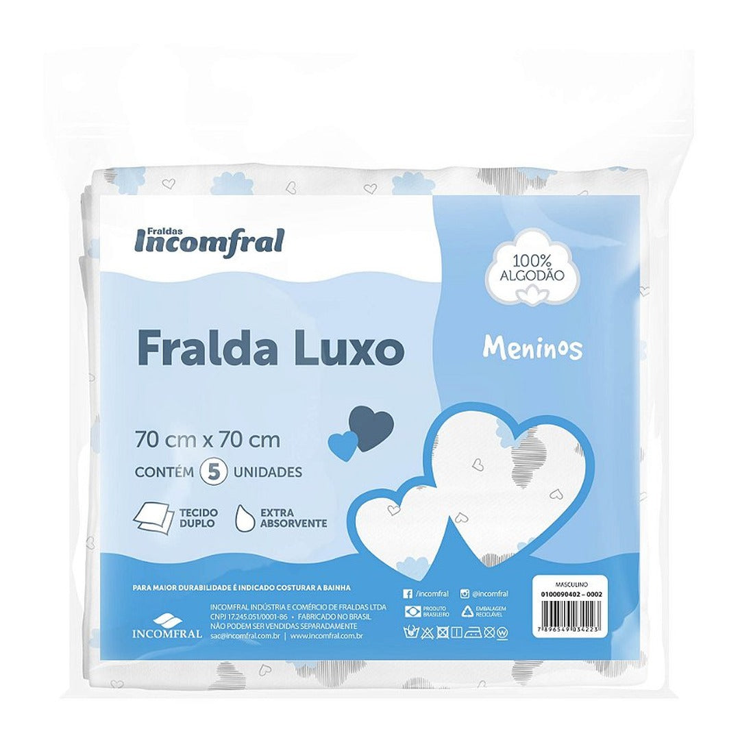 Fralda Incomfral Luxo Estampada Masculina 1