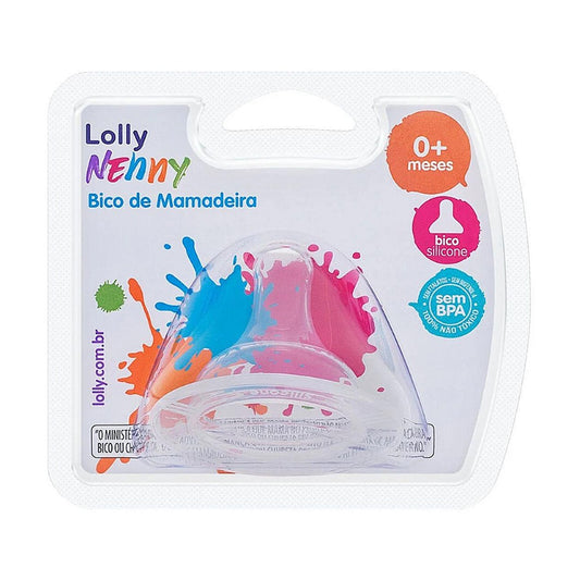 Bico Redondo Para Mamadeira Lolly Nenny Silicone Big 1