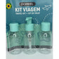 Kit Viagem Cor Verde Frascos 60 ml Dompel