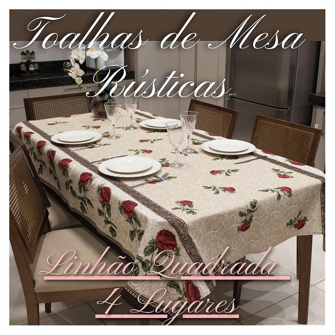 Toalha de Mesa Quadrada 4 lugares 1