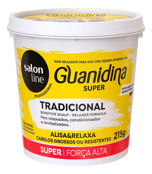 Guanidina Tradicional Super Forte Alisa e Relaxa Salon Line 215gr