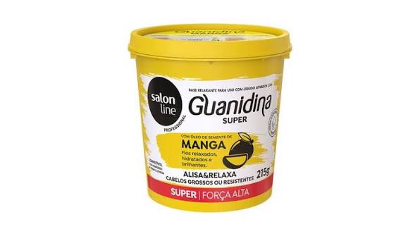 Guanidina Salon Line Oleo Semente De Manga Alisa Relaxa Super 215gr