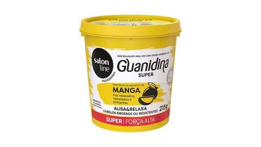 Guanidina Salon Line Oleo Semente De Manga Alisa Relaxa Super 215gr