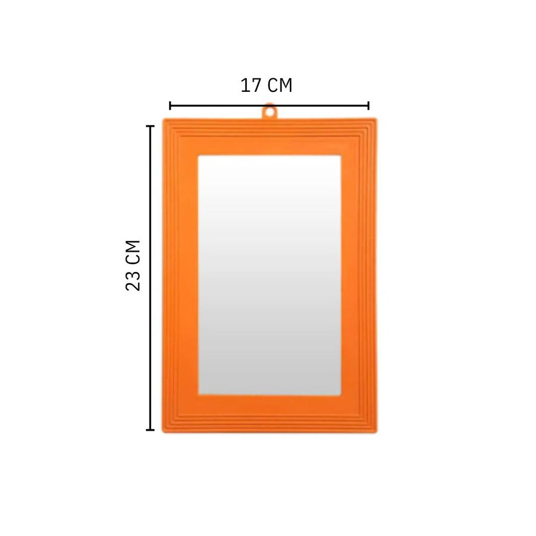 Espelho com Moldura de Plastico Laranja #16 1