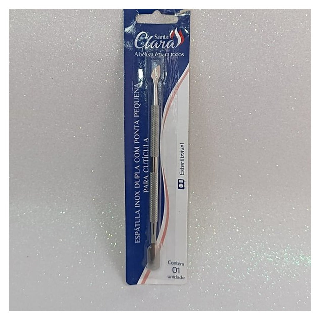 Espatula Dupla Inox com Ponta Pequena para Cuticula 1