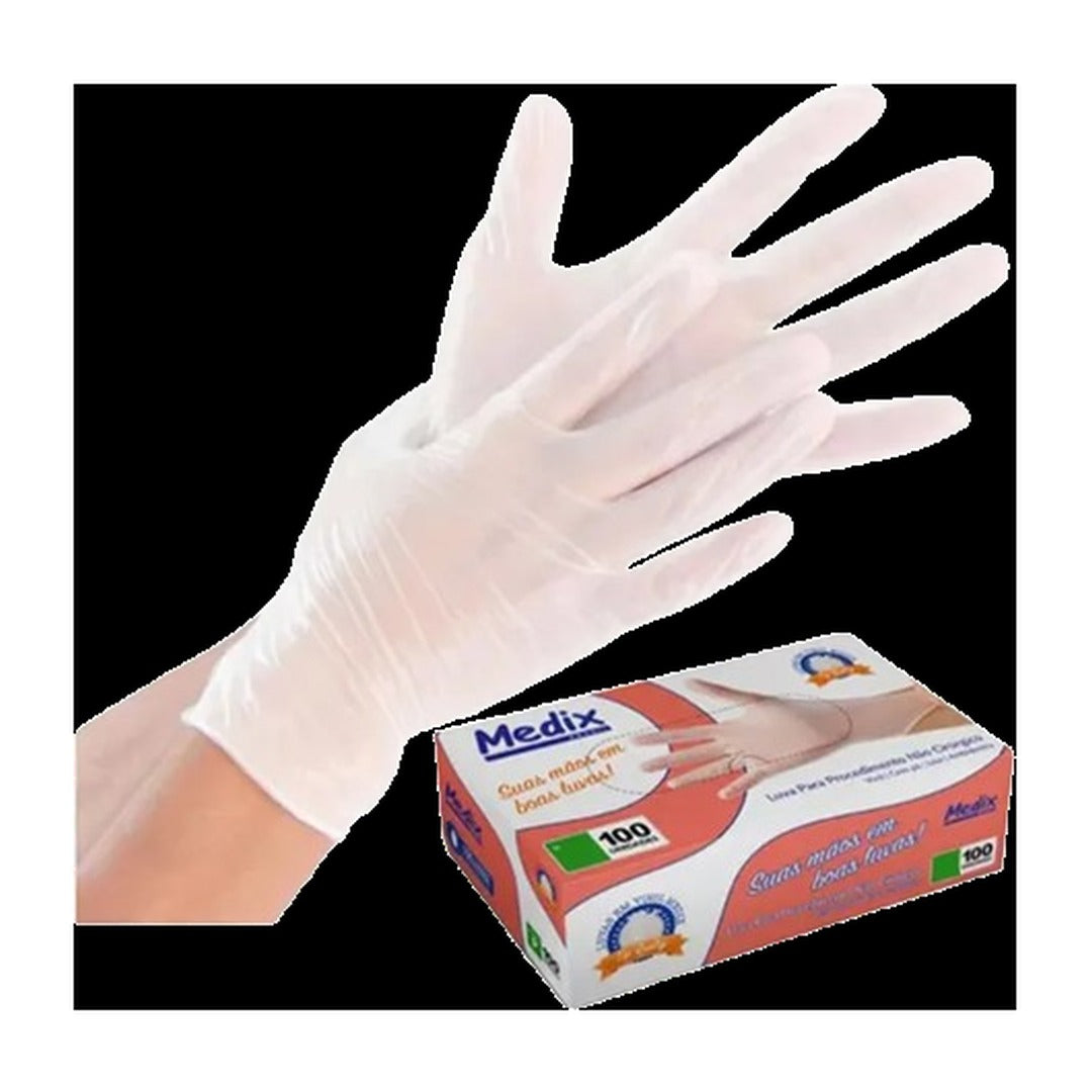 Luvas de Vinil Descartaveis Medix 1