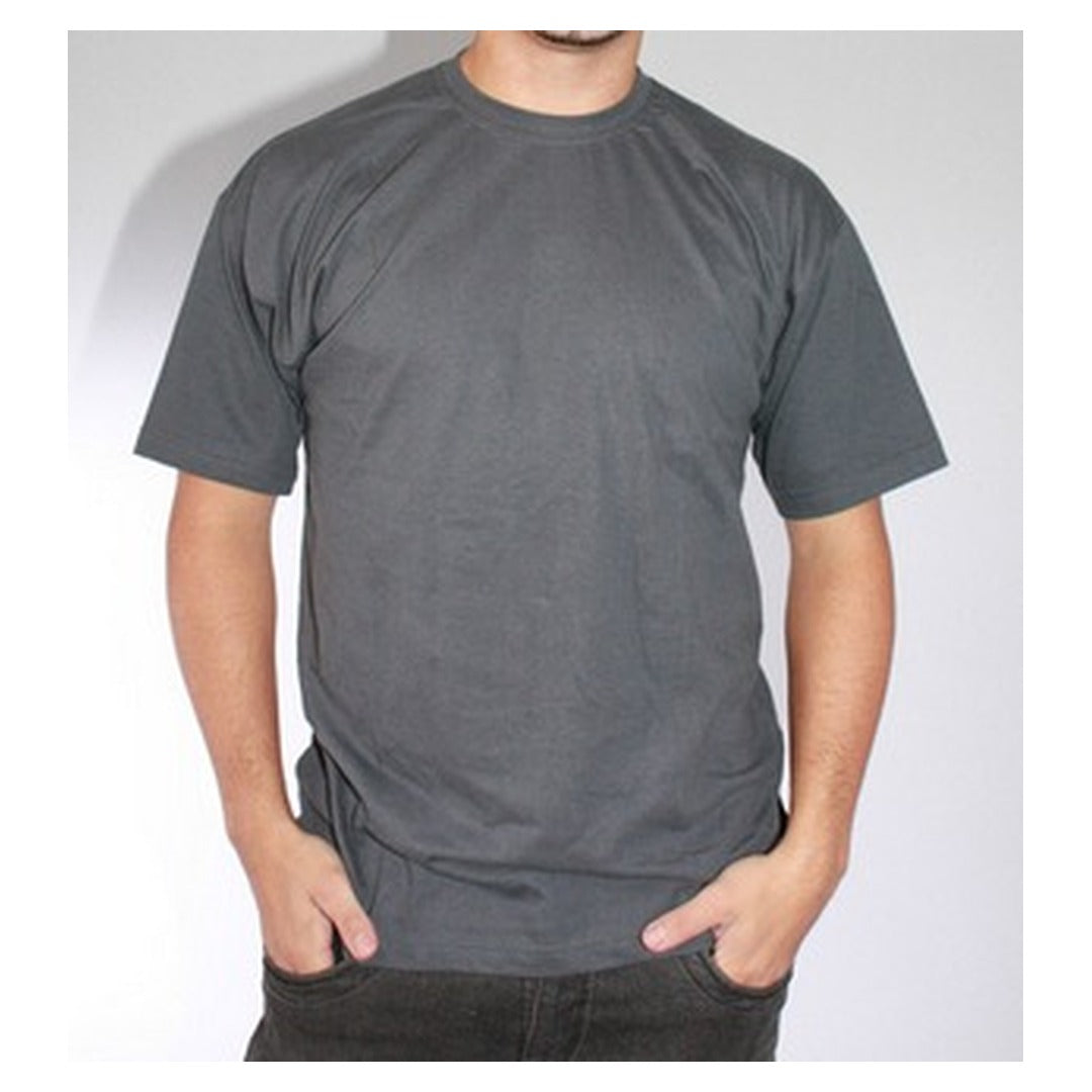 Camiseta Cinza Chumbo Gola Careca Manga Curta 1