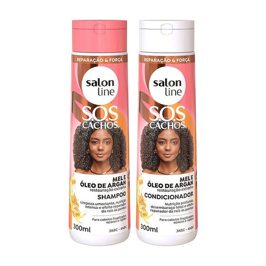 Shampoo SOS Cachos Mel e Oleo de Argan 1