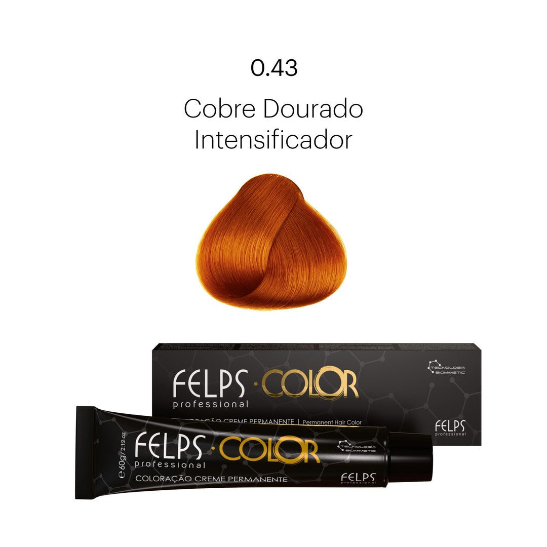 Coloracao Profissional Felps Color Cobre Dourado Intensificador 1
