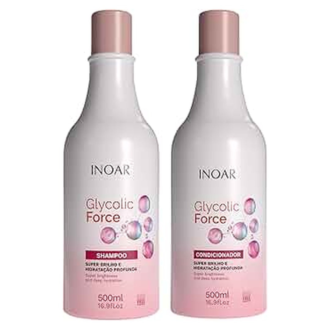 Kit Shampoo e Condicionador Inoar Glycolic Force 1