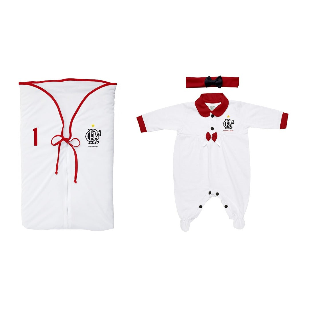 Kit Saida de Maternidade Branca Feminino FLAMENGO 1