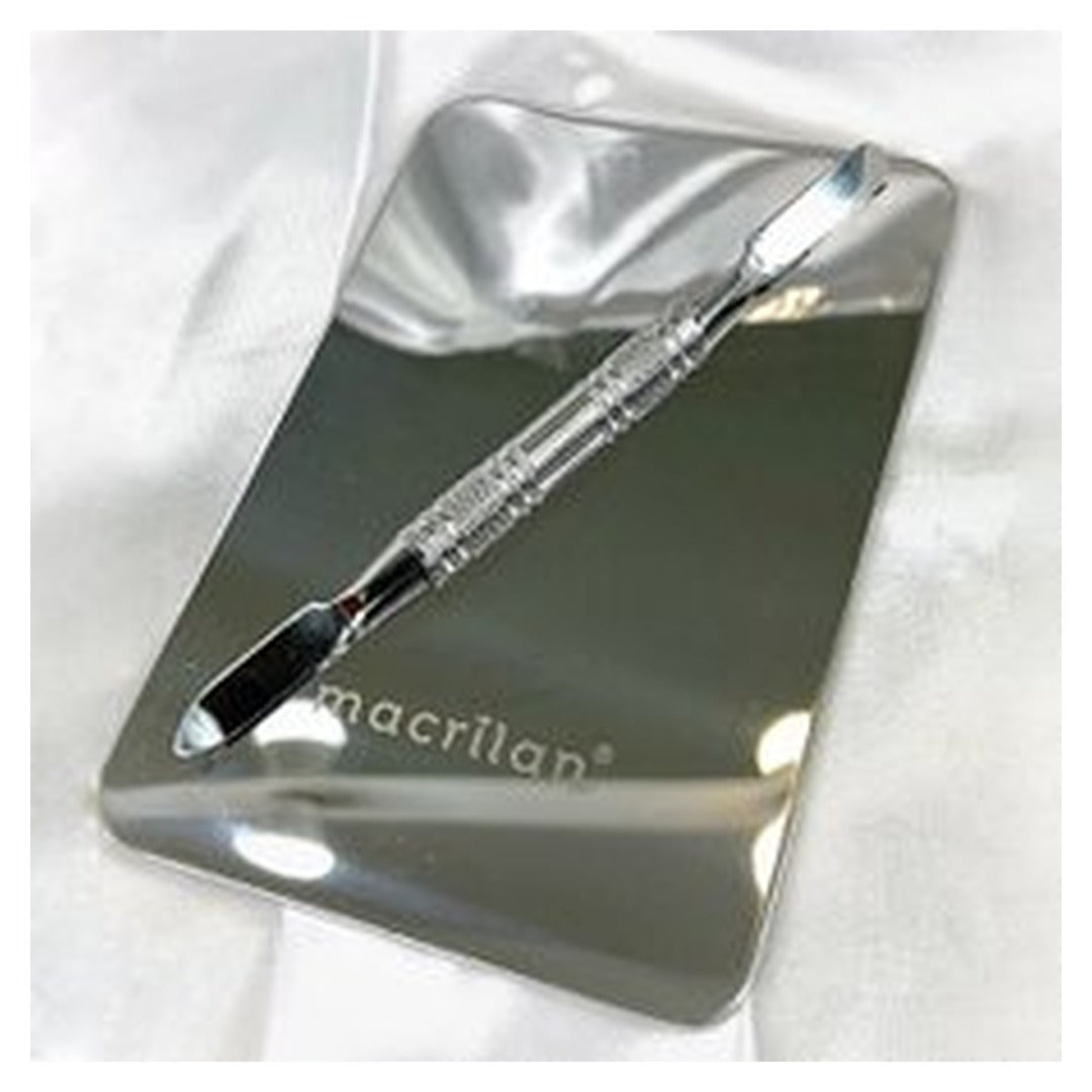 Placa e Espatula Aco Inox Para Maquiagem 1