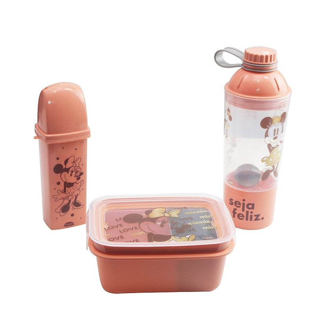 Kit Pote Marmita Shakeira Porta Escova e Pasta de Dente Minnie 1