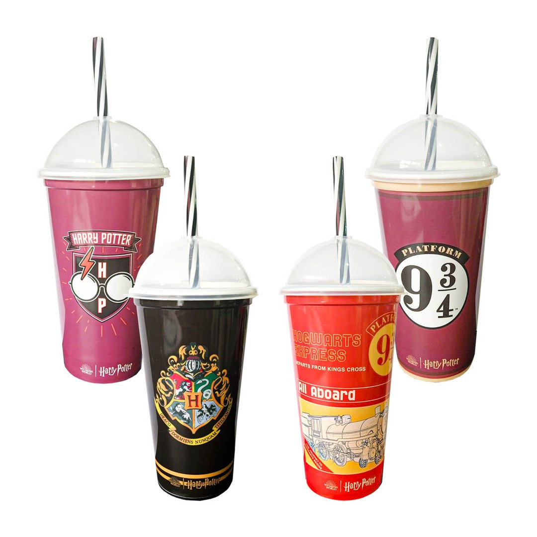 Copo com Canudo Harry Potter 1