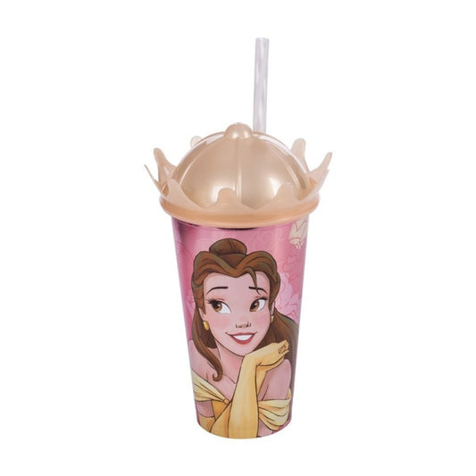Copo C/ Canudo Coroa Bela Disney 1