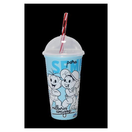 Copo Canudo Shake Para Colorir Turma da Monica 1