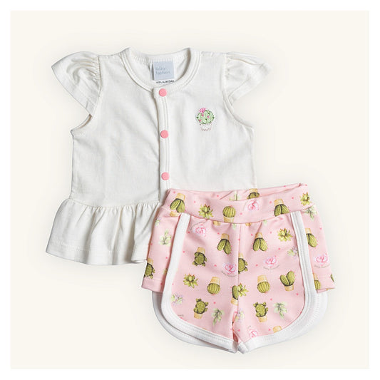Conjunto Infantil Verao Menina Cacto 1