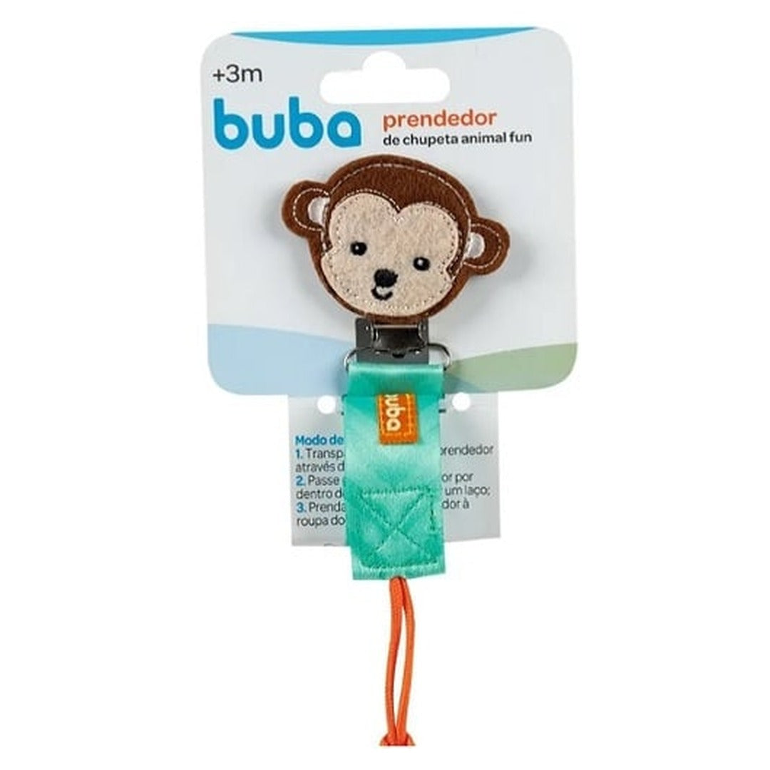 Prendedor De Chupeta Animal Fun Macaquinho Buba 1