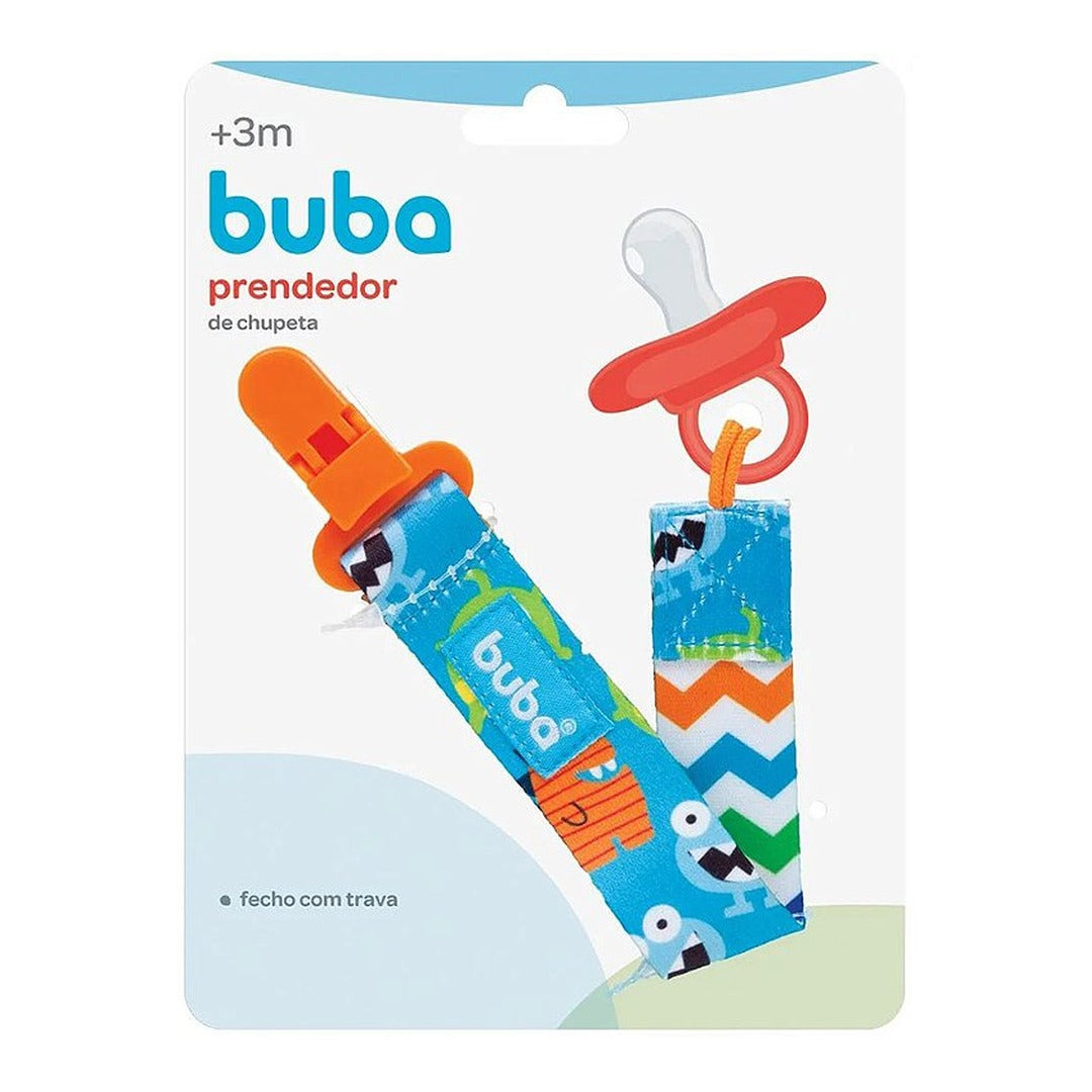 Prendedor De Chupeta Em Fita Monstrinho Buba 1