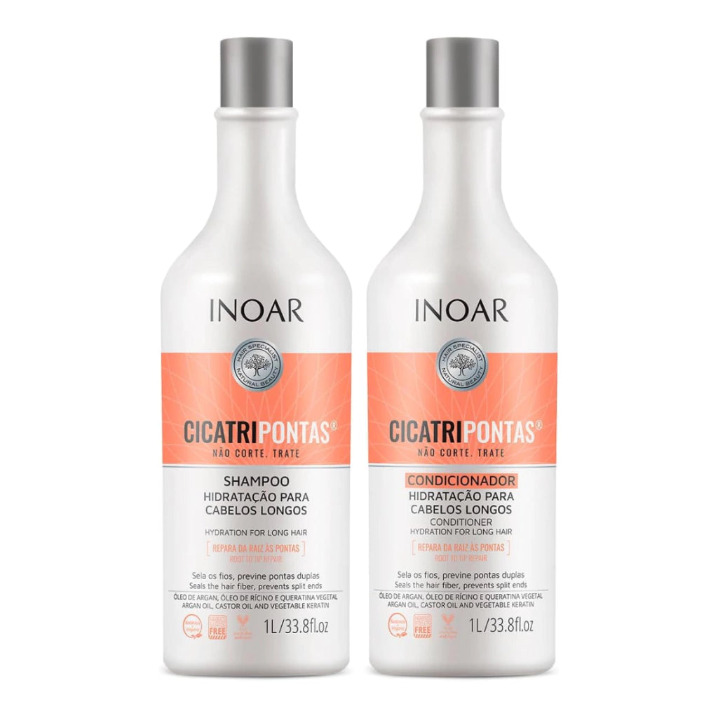 Inoar Kit Shampoo e Condicionador Cicatripontas 1L