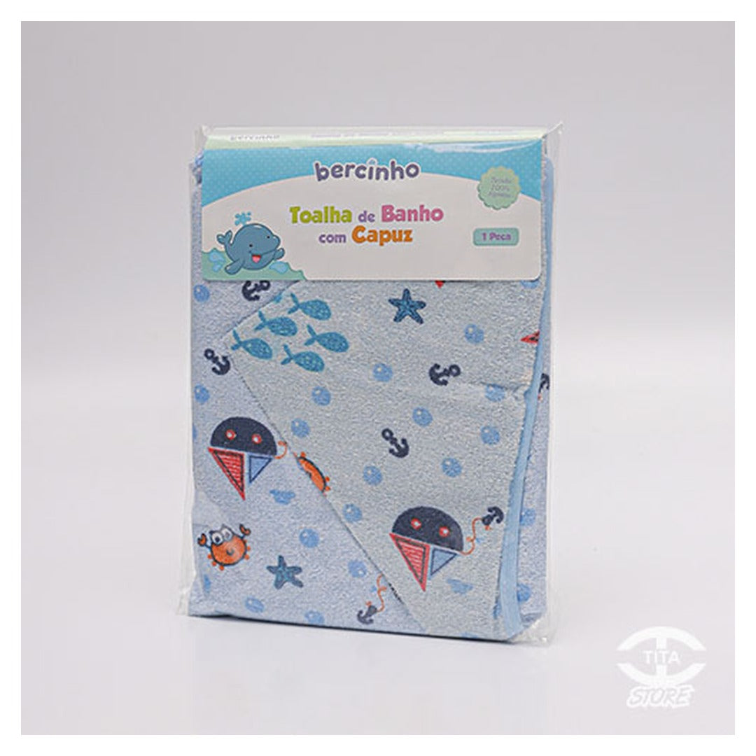 Toalha Banho Incomfral Bercinho para Bebe com Capuz 1