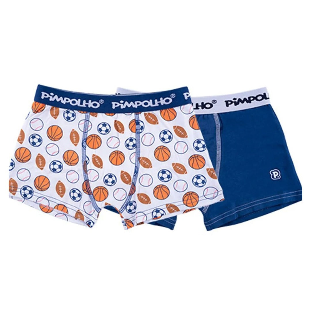 Kit Com 2 Cuecas Boxer Infantil 1